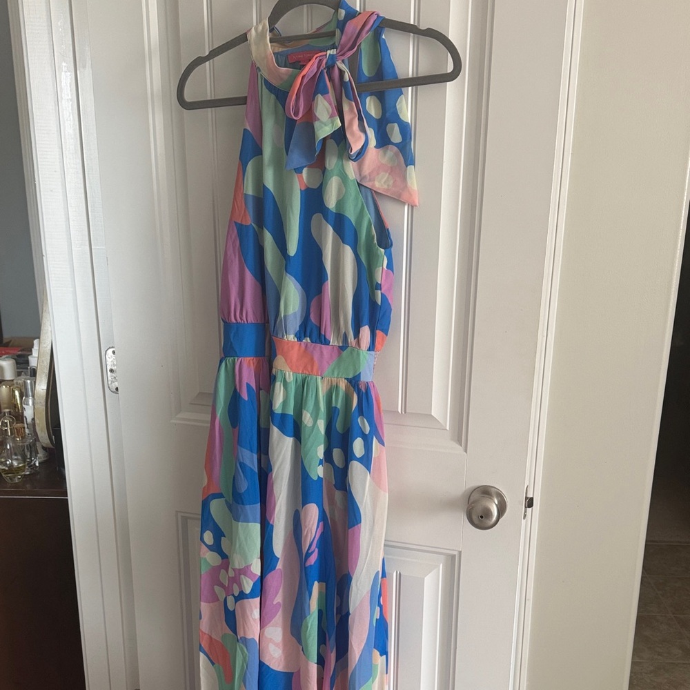 Flying Tomato Multicolor Halter Maxi Dress